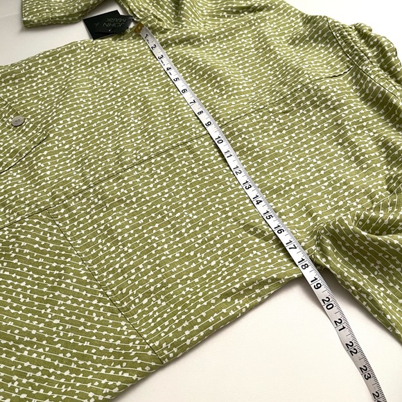 NWT JOHN MARK Linen Print Button Front Lagenlook Tunic - Picture 9 of 11